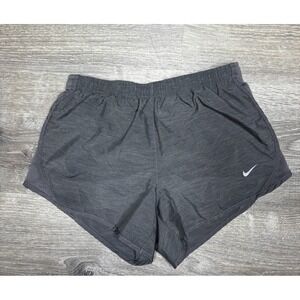 Nike Dri-Fit Girls Youth Brief‎ Lined Athletic Running Shorts Gray Size Medium